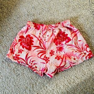 Floral Pink and Red Shorts